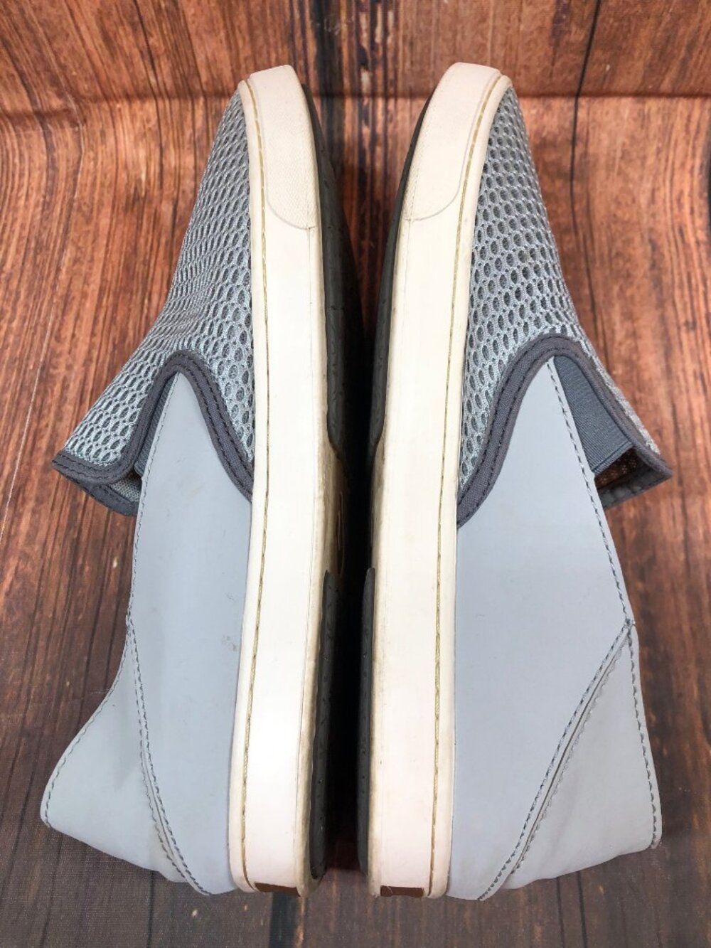 Olukai Womens 10 / 40 Pehuea Gray Mesh Slip On Sneakers - Picture 6 of 10